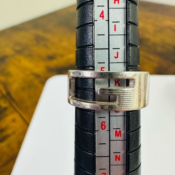 Gucci G Logo Sterling Silver Ring Size 5.75 - Picture 9 of 10